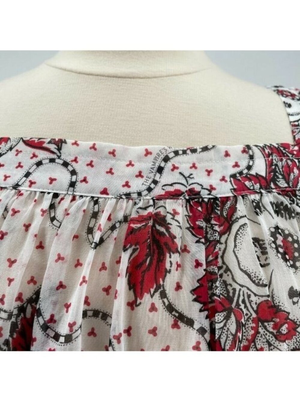 Nwt The Vampire's Wife The Guardian Meadow-Rose Print Cotton Poplin Dress Us12 — image 7 of 8
